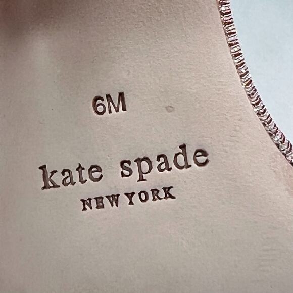 Kate Spade Susane Glitter Block Heel Sandals Pink Lurex S733001 Women's 6M NWB - Picture 11 of 12